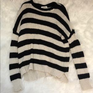 Black and cream sweater